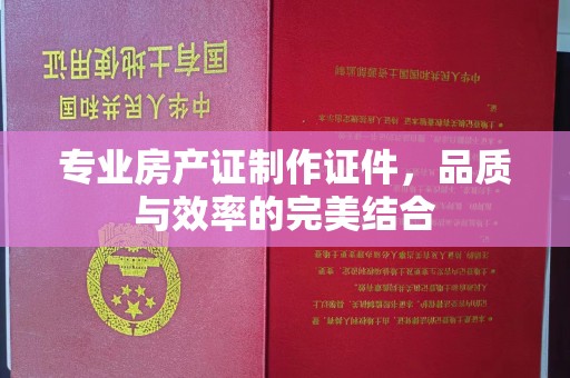 暖暖专业房产证制作证件，品质与效率的完美结合