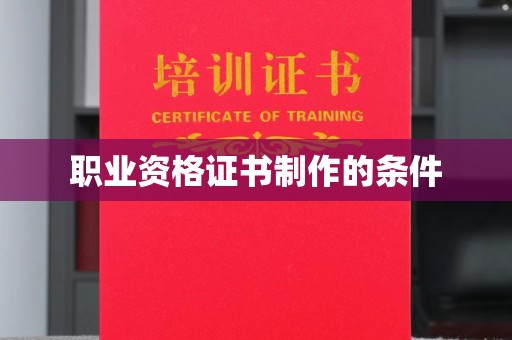 暖暖职业资格证书制作的条件
