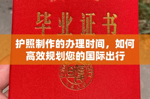 暖暖护照制作的办理时间，如何高效规划您的国际出行