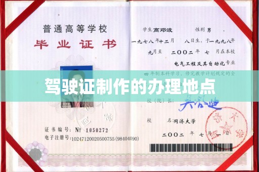 暖暖驾驶证制作的办理地点