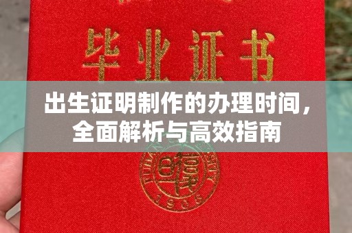 暖暖出生证明制作的办理时间，全面解析与高效指南