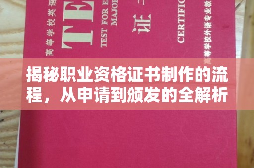 暖暖揭秘职业资格证书制作的流程，从申请到颁发的全解析