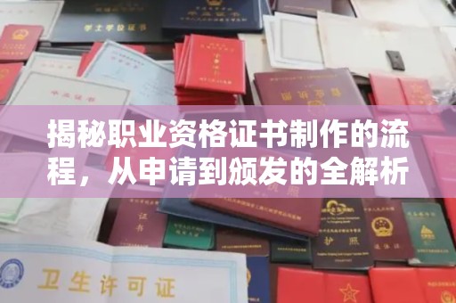 暖暖揭秘职业资格证书制作的流程，从申请到颁发的全解析