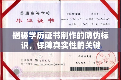 暖暖揭秘学历证书制作的防伪标识，保障真实性的关键
